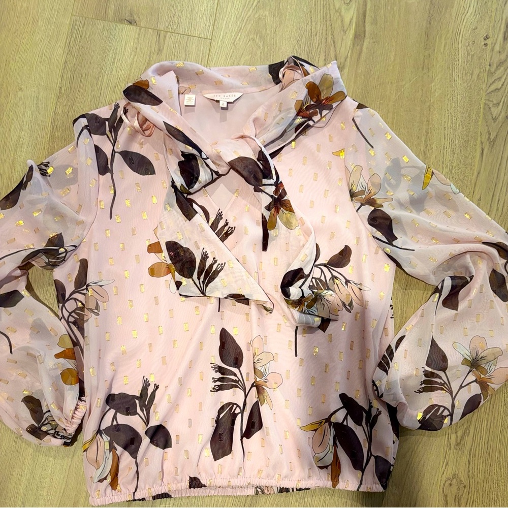 Ted Baker Pink Floral Blouse